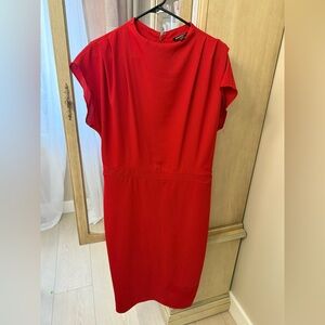 Express Vibrant Red Midi Dress